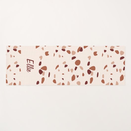 Modern Boho Terrazzo Pattern Yoga Mat (Voorkant (horizontaal))