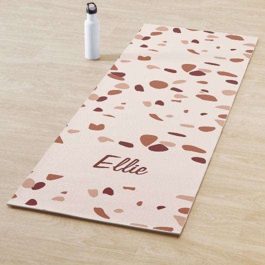 Modern Boho Terrazzo Pattern Yoga Mat (In situ)