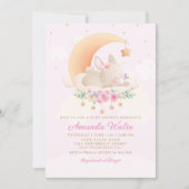 Modern Boho Waterverf Bunny Baby shower Kaart (Voorkant)