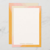 Modern Boho Waterverf Roze Gepersonaliseerd Notitiekaartje (Voorkant / Achterkant)