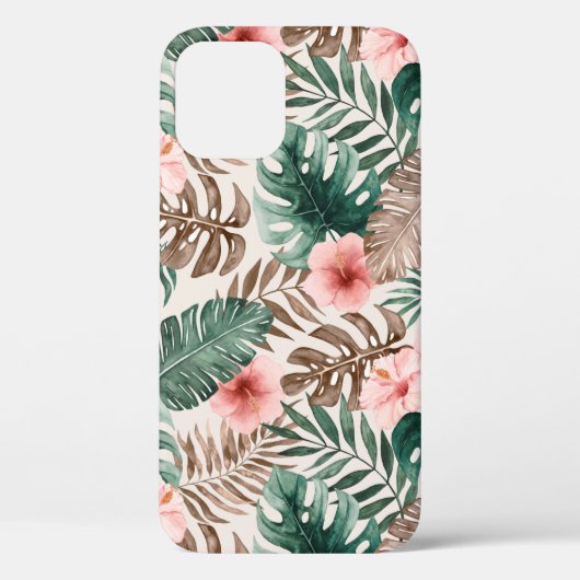 Modern Boho Waterverf Tropische Floral Case-Mate iPhone Case (Achterkant)