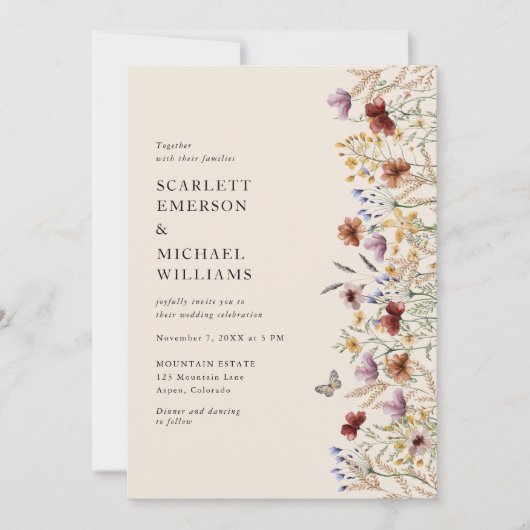 Modern Boho Wedding Kaart (Voorkant)