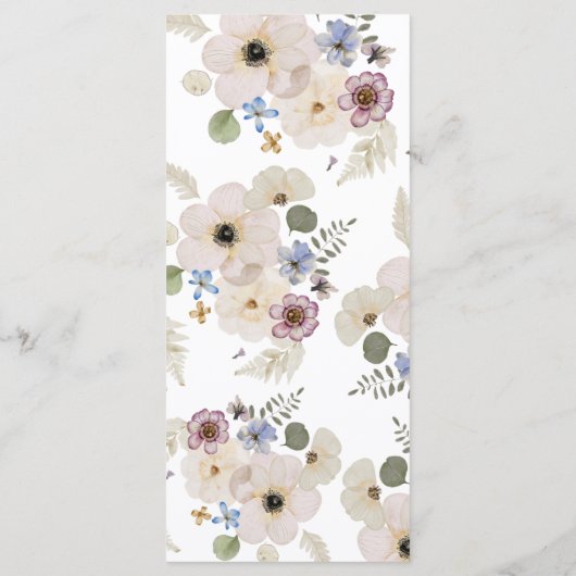 Modern Boho Wedding Menu (Achterkant)