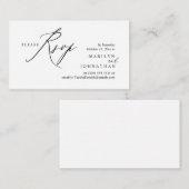 Modern Boho Wedding RSVP Informatiekaartje (Voorkant / Achterkant)