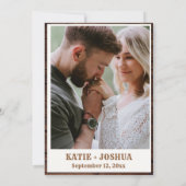 Modern Boho Western Cowboy Bruiloft Save the date Kaart (Achterkant)