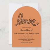 Modern boho western wedding invitations (Devant)