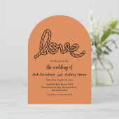 Modern boho western wedding invitations (Debout devant)