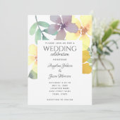 Modern Boho Wildflower Wedding Kaart (Staand voorkant)