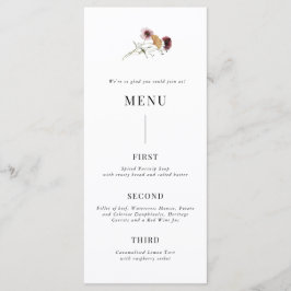 Modern Boho Wildflower Wedding Menu