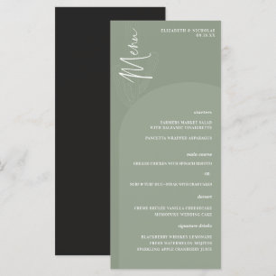 Modern Boho Woestijn   Eenvoudig Script Trouwmenu Menu
