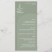 Modern Boho Woestijn | Eenvoudig Script Trouwmenu Menu (Voorkant)