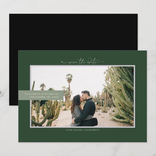 Modern Boho Woestijn | Foto Save the Date (Voorkant / Achterkant)