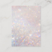 Modern Bokeh Glitter Sparkle Glam Informatiekaartje (Achterkant)