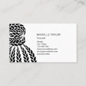 Modern Bokeh Holograaf Hair Braider, Braids Busin Visitekaartje (Achterkant)