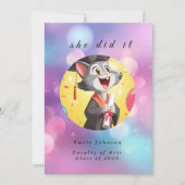 Modern Bokeh Lights Graduation invitation (Devant)
