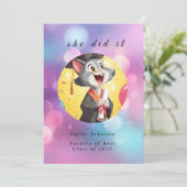 Modern Bokeh Lights Graduation invitation (Debout devant)
