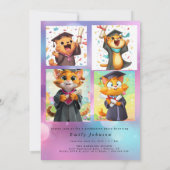 Modern Bokeh Lights Graduation invitation (Dos)