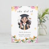 Modern Bokeh Lights Graduation invitation (Debout devant)