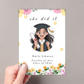 Modern Bokeh Lights Graduation invitation (In situ (ordinateur de poche))