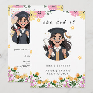 Modern Bokeh Lights Graduation invitation Kaart