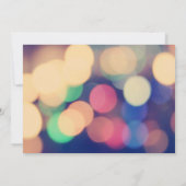 Modern Bokeh Lights Retirement Party Kaart (Achterkant)