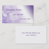 Modern Bokeh Pink en Paars Visitekaartje (Voorkant / Achterkant)