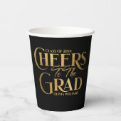 Modern Bold Afstuderen het Afstudeerder Party Papieren Bekers (Achterkant)