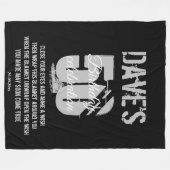 Modern Bold Black 50e Verjaardag Wensen Fleece Deken (Voorkant (Horizontaal))