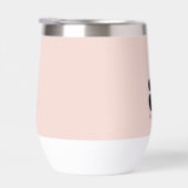 Modern Bold Blush Roze Monogram Naam (Rechts)