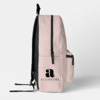 Modern Bold Blush Roze Monogram Naam