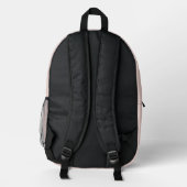 Modern Bold Blush Roze Monogram Naam Bedrukte Rugzak (Achterkant)