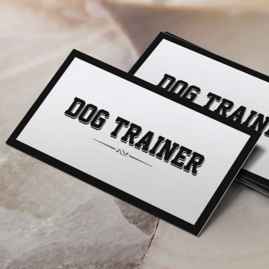 Modern Bold Border Dog Training Visitekaartje