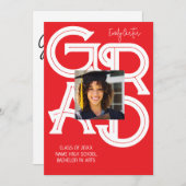 Modern Bold Calligraphy Afstuderen Kaart (Voorkant / Achterkant)