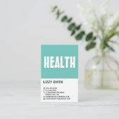 Modern Bold, Carte de visite de magasin alimentair (Debout devant)