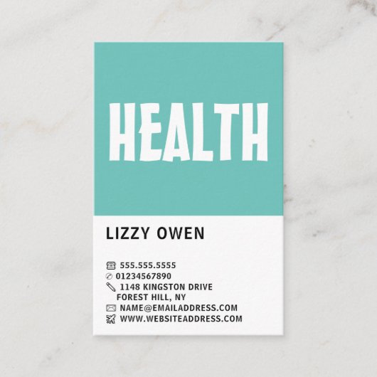 Modern Bold, Carte de visite de magasin alimentair (Devant)