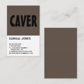 Modern Bold, cave Explorer, Sportsperson Visitekaartje (Voorkant / Achterkant)