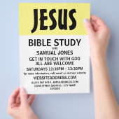 Modern Bold, Christian Bible Class Advert Flyer (Hand)
