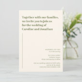 Modern Bold Earthy Pastel Abstract marmer Wedding Kaart (Staand voorkant)