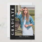 Modern Bold Elegant Drie foto Afstuderen Kaart (Voorkant)