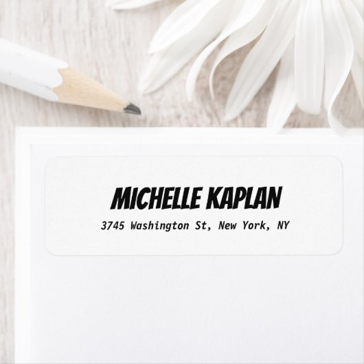 Modern Bold Elegant Elegant Zwart & Wit Etiket (Insitu)