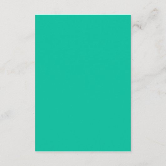 Modern Bold Emerald Mint Green Retro Vibes Wedding Informatiekaartje (Achterkant)