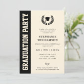 Modern Bold en Elegant Afstudeerder Foto Afstudere Kaart (Staand voorkant)