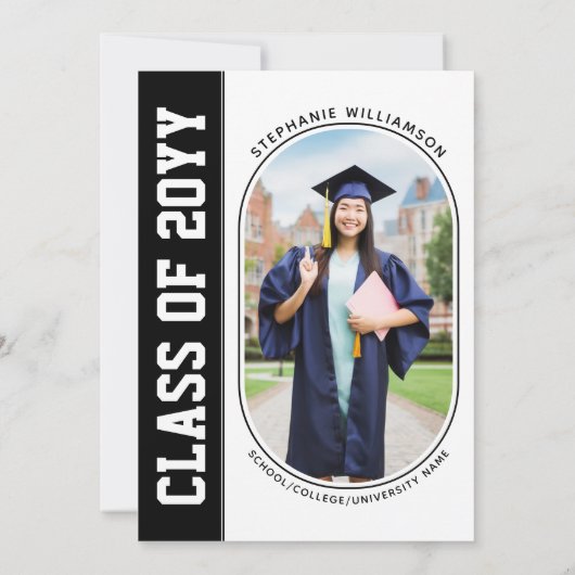 Modern Bold en minimalistisch Afstudeerder Photo A Kaart (Achterkant)