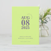 Modern Bold Enregistrer le Faire-part de mariage D (Debout devant)