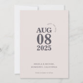 Modern Bold Enregistrer le Faire-part de mariage D (Devant)
