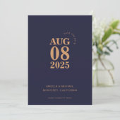 Modern Bold Enregistrer le Faire-part de mariage D (Debout devant)