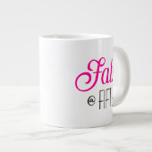 Modern Bold Fifty & Fabulous 50th Birthday Extra Grote Beker (Voorkant rechts)