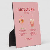 Modern Bold Font His & Hers Drinks Wedding Fotoplaat (Zijkant)