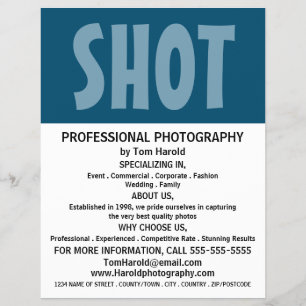 Modern Bold, Fotografie, Fotografe Hire Flyer