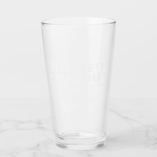 Modern Bold & Fun Typography Custom Wedding Glas (Achterkant)